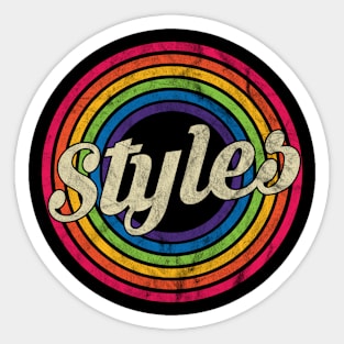 Styles - Retro Rainbow Faded-Style Sticker